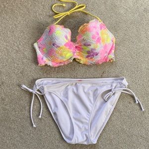 Victoria’s Secret lace halter and bikini